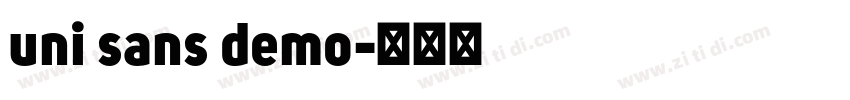 uni sans demo字体转换